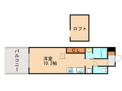 RISO CORE(1K/3階)の間取り写真