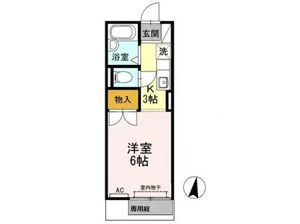 マンハイム谷口(1K/1階)の間取り写真