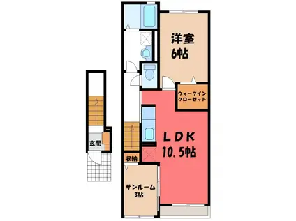 ル・グラン太田 I(1LDK/2階)の間取り写真