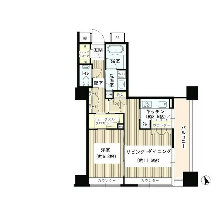 グランスイート虎ノ門 16階階 間取り