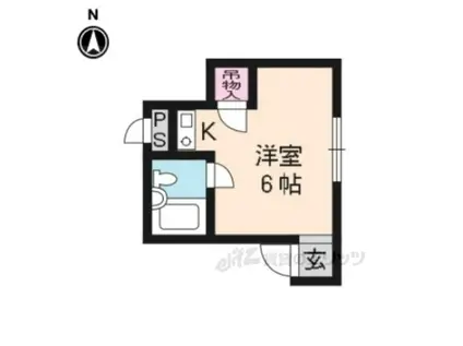 プチハウス平野(ワンルーム/1階)の間取り写真