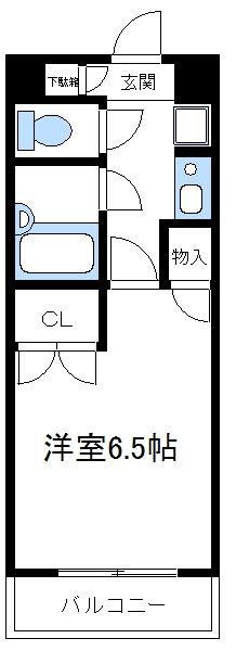 ルミエール南橋本(1K/1階)の間取り写真