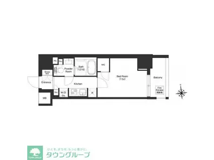 コンフォリア秋葉原ノース(1K/3階)の間取り写真