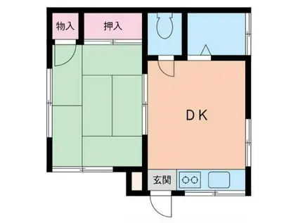 コスモAOI戸塚(1DK/1階)の間取り写真
