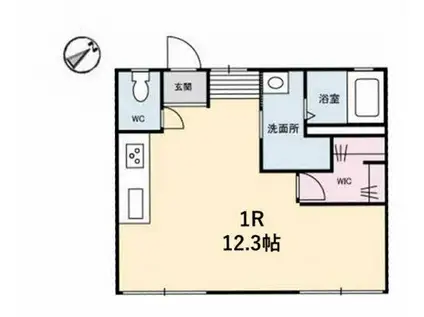 フォーブルフクダ(ワンルーム/1階)の間取り写真