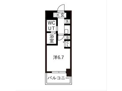 エステムコート難波サウスプレイスIVパークグレイス(1K/4階)の間取り写真