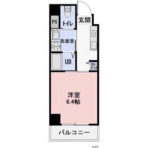 ワイズタワー新栄(1K/6階)の間取り写真