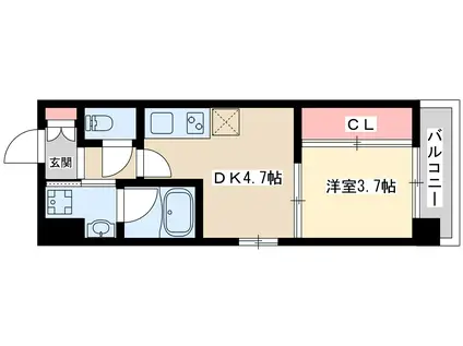 エルシア新大阪(1DK/5階)の間取り写真