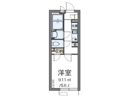西調布マンション(1K/1階)の間取り写真
