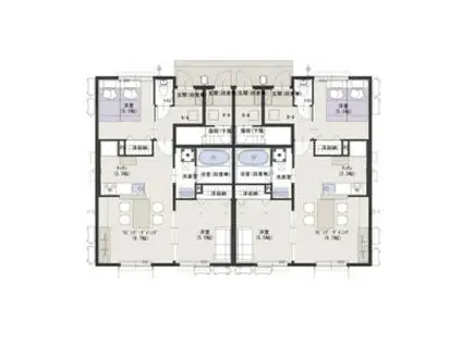 グランボナールA棟(2LDK/1階)の間取り写真