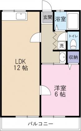 長沢II(1LDK/1階)の間取り写真