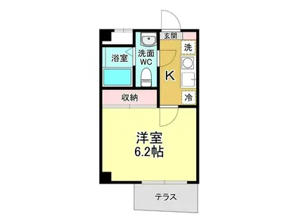 MKM根岸(1K/3階)の間取り写真