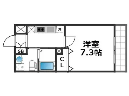 RITZ新今里(1K/3階)の間取り写真