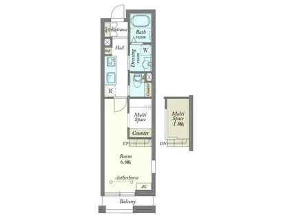 MY STYLE VINTAGE 府中八幡町(1K/2階)の間取り写真