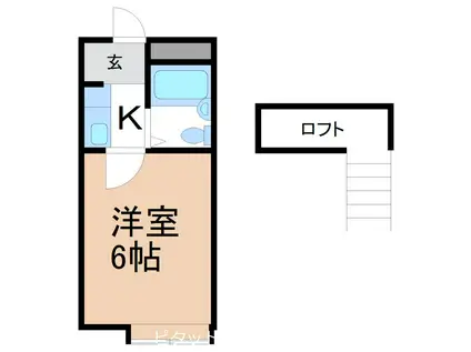 グランドパレス宝樹(1K/1階)の間取り写真