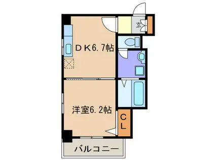 アークコート(1LDK/2階)の間取り写真