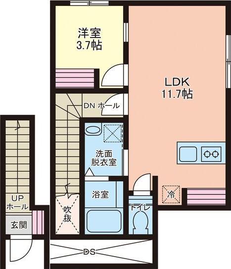 IL MIO CAMPOII(1LDK/2階)の間取り写真