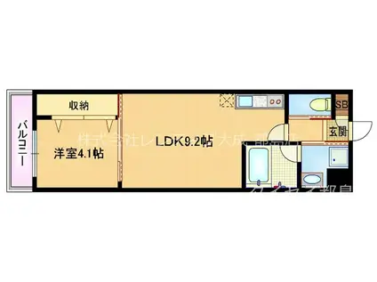 ルヴィエール都島(1LDK/8階)の間取り写真