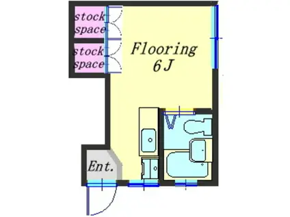 KYハイツ(ワンルーム/1階)の間取り写真