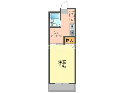 藤井マンション高倉(1DK/5階)の間取り写真