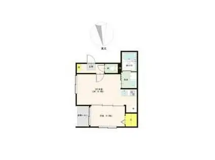 NEST TOMIZAWA(1LDK/2階)の間取り写真