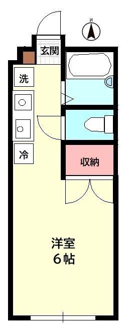 エステートピアナナムラ(ワンルーム/2階)の間取り写真