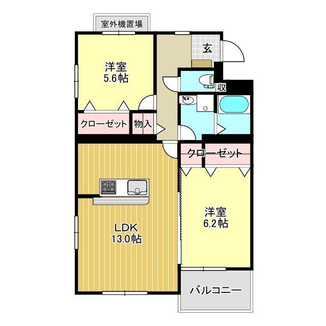 ルミナスコート(2LDK/3階)の間取り写真