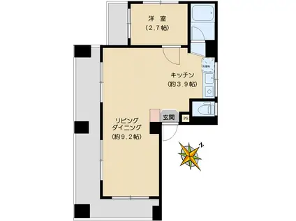 第三高津ビル(1LDK/5階)の間取り写真