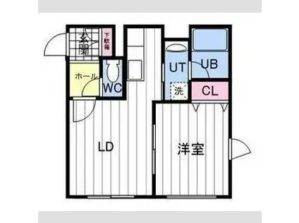 ブリリアント平岸(1LDK/2階)の間取り写真