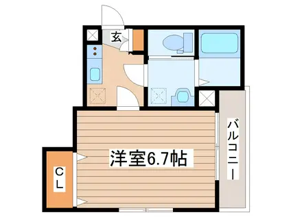 LIBRA COURT苦竹(1K/3階)の間取り写真