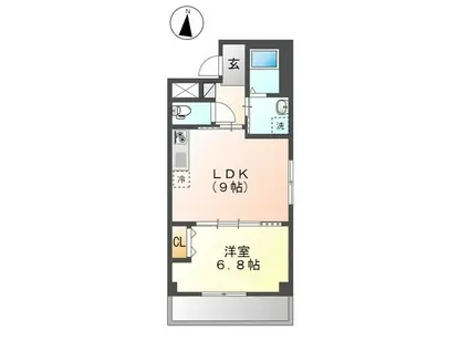 リリウム(1LDK/1階)の間取り写真