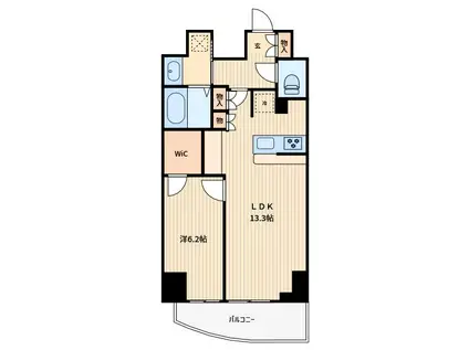 グランシエル川口(1LDK/4階)の間取り写真