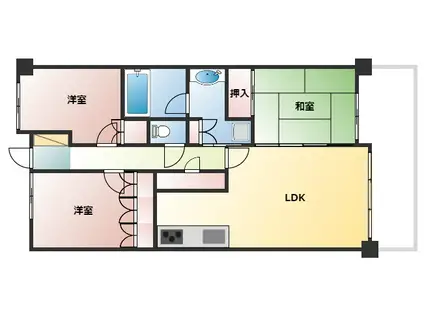 WILLDO西明石(3LDK/1階)の間取り写真