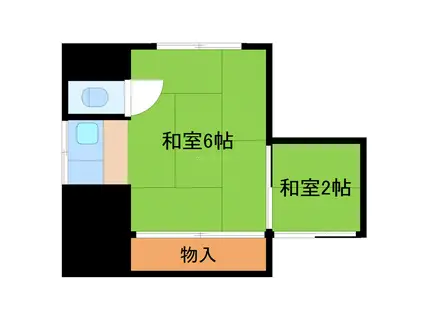永和荘(2K/1階)の間取り写真