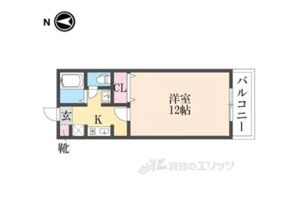 エスペランサ森川2(1K/3階)の間取り写真