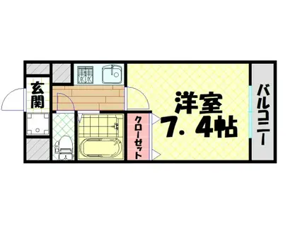 プレサンス西心斎橋(1K/7階)の間取り写真