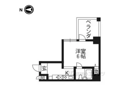 GLOIRE烏丸五条(1K/3階)の間取り写真