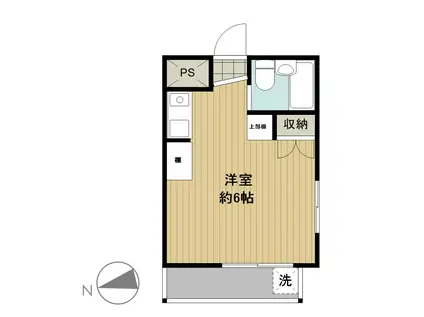 スカイコート大森第2(ワンルーム/5階)の間取り写真