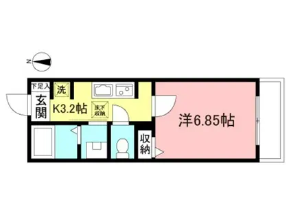 コーラル ガーデン(1K/1階)の間取り写真