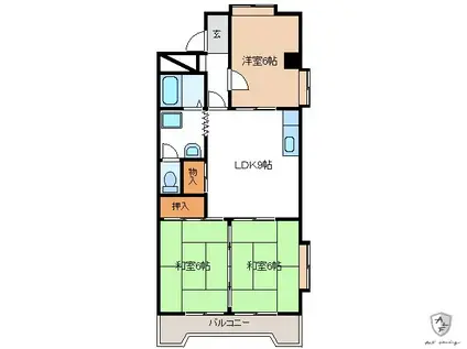 メゾン・ド・タグチ(3LDK/1階)の間取り写真