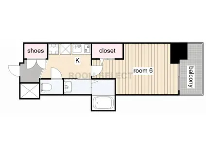 エステムコート名古屋泉プラチナムゲート(1K/10階)の間取り写真