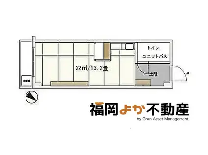 フォリアオークス(ワンルーム/3階)の間取り写真