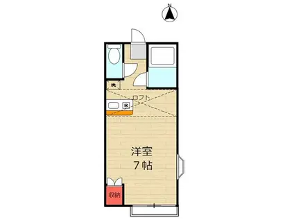 ビレッジウエスト1(ワンルーム/1階)の間取り写真