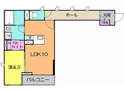 アイフォーレ(1LDK/3階)の間取り写真