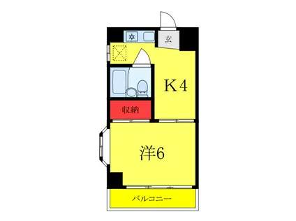 メゾン長沼(1K/2階)の間取り写真
