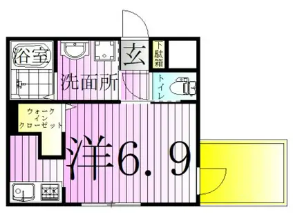 DIMORA北千住(ワンルーム/4階)の間取り写真