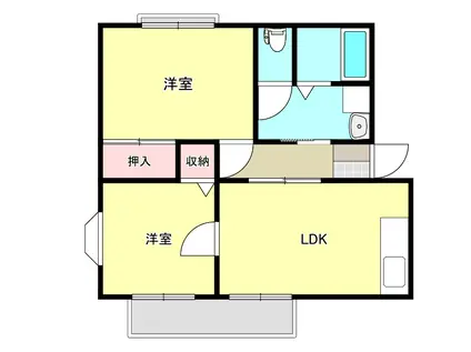 サンガーデン二番館(2LDK/1階)の間取り写真