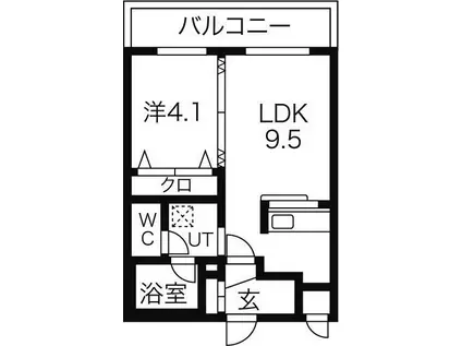 MAHALO OHASHI HOKUDAI (1LDK/1階)の間取り写真