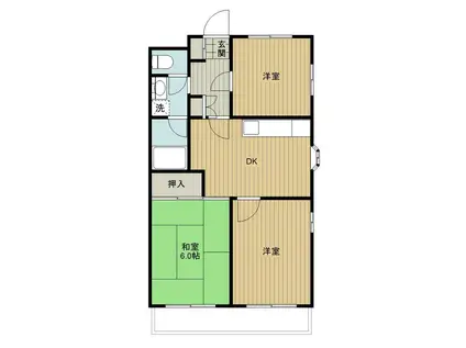グリーンパーク二俣(3DK/4階)の間取り写真