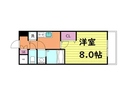 アドバンス大阪城ラディア(1K/5階)の間取り写真